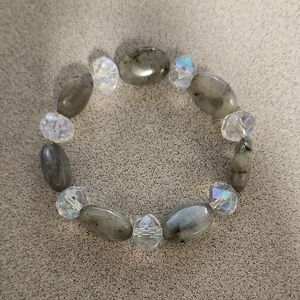 Handmade Labradorite and Aurora Beaded Bracelet